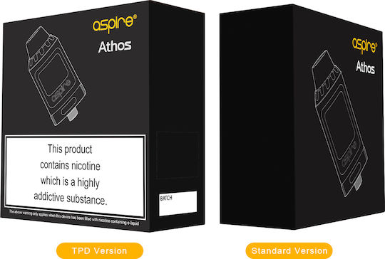 Aspire Athos Атомайзер за Електронни Цигари 2мл 25мм Черно 115639