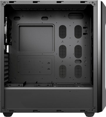 Cougar Gemini S Gaming Midi Tower Κουτί Υπολογιστή με Πλαϊνό Παράθυρο και RGB Φωτισμό Μαύρο
