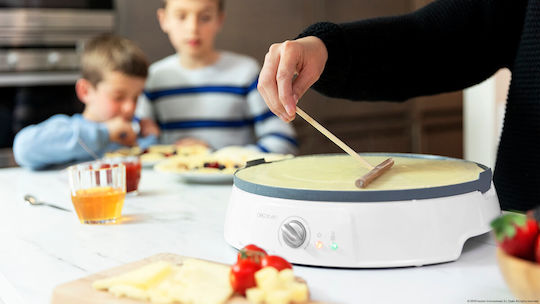 Cecotec Fun Crepestone Twin 08008 Crepe Maker 30.5cm Alb 1200W