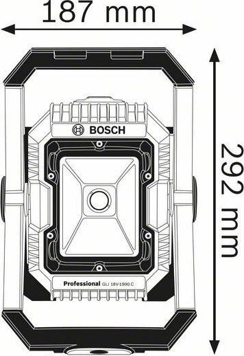 Bosch Battery Jobsite Light LED IP64 with Brightness up to 2200lm GLI 18V-2200 C