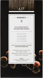 Korres Argan Oil Ageless Colorant with Ceramides Βαφή Μαλλιών Χωρίς Αμμωνία 6.17 Ξανθό Σκούρο Μπεζ 50ml
