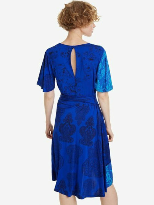 Desigual Fedra Mini Dress Wrap Blue