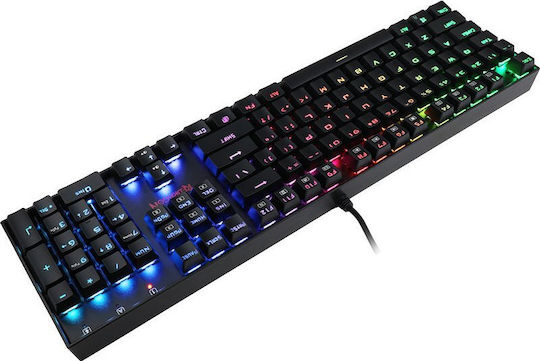 Redragon K551 RGB Mitra Гейминг Механична Клавиатура с Синьо по поръчка суичове и RGB подсветка (Английски US) Черен