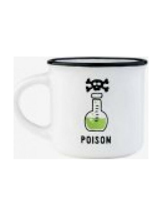 Legami Milano Poison & Antidote Becher aus Porzellan Weiß 50ml 2Stück