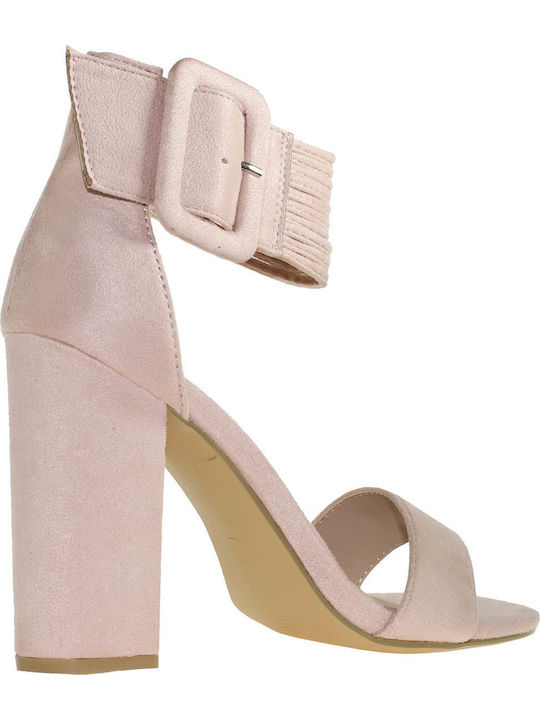 Suede Sandals Pink