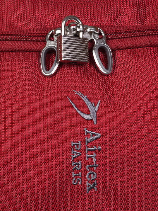 Airtex Paris Valiză De Călătorie Cabină Din Material Textil Roșie Cu 2 Roți Înălțime 50 Cm