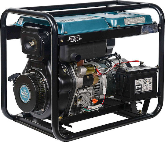 Könner & Söhnen 8100HDE Three-phase Generator Petroleum Four-stroke with Handle and Maximum Power 8kVA