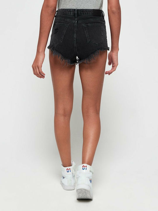 Eliza Cut Off Women's Jean Shorts Black
