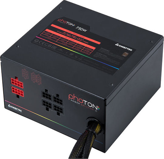 Chieftec Photon 750W Μαύρο Τροφοδοτικό Υπολογιστή Semi Modular