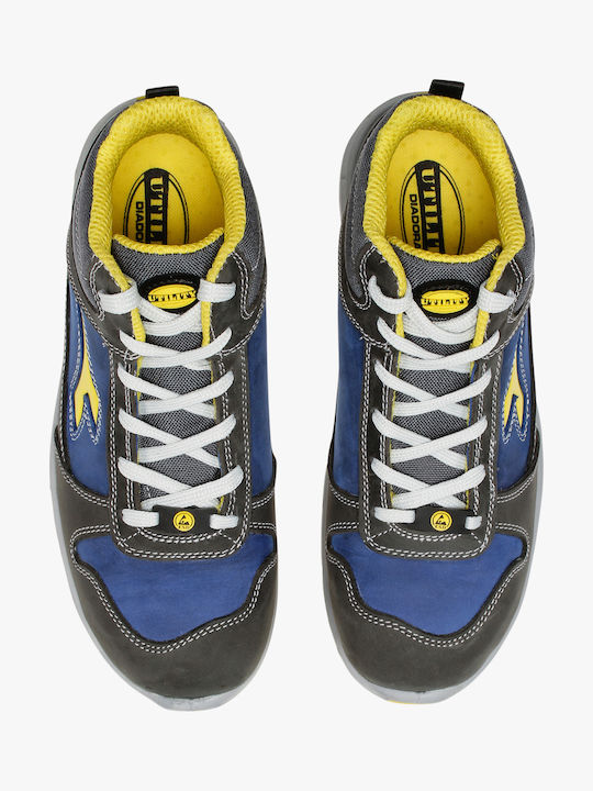 Utility Diadora Run II High S3 SRC ESD Αδιάβροχο Μποτάκι Ασφαλείας Μπλε S3 με Πιστοποίηση P, ESD , HI,SRC
