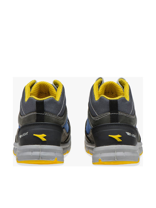 Utility Diadora Run II High S3 SRC ESD Αδιάβροχο Μποτάκι Ασφαλείας Μπλε S3 με Πιστοποίηση P, ESD , HI,SRC