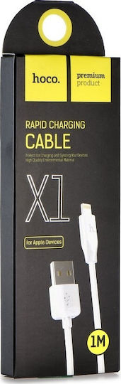 Hoco Regular USB to Lightning Cable Λευκό 1m (X1)