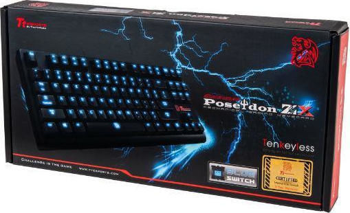 Thermaltake Poseidon ZX Optical Gaming Keyboard Tenkeyless with Tt eSPORTS Brown switches and Illuminated keys (English US)