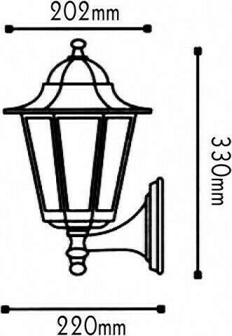 Aca Iluminat Exterior Montat Pe Perete Lampion E27 IP45 20.2x33x33cm
