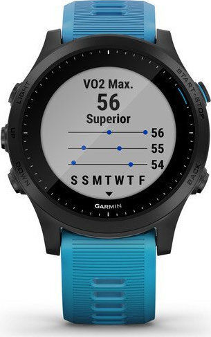 Garmin Forerunner 945 Edelstahl 47mm Wasserdicht Smartwatch mit Pulsmesser (Blau)