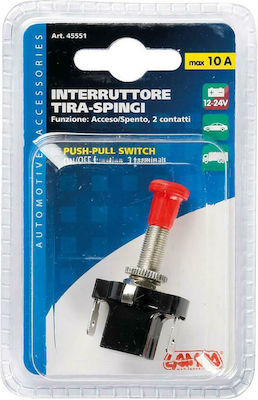 Lampa Push-Pull Switch Comutator On/Off Auto 12V-24V Universal