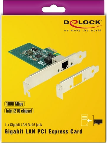DeLock Carte de rețea cablată Gigabit (1Gbps) Ethernet PCI-e