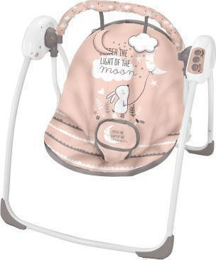 Kikka Boo Elektrisch Baby Relax Schaukel Felice mit Musik und Vibration Pink Rabbit für Kind bis 12kg
