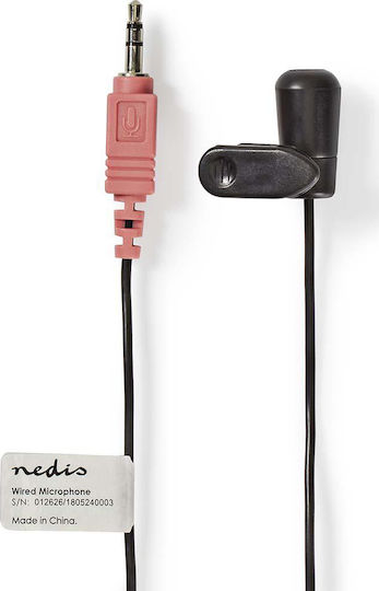 Nedis MICCJ100BK Δυναμικό Μικρόφωνο 3.5mm Πέτου, Clip On για Φωνητικά