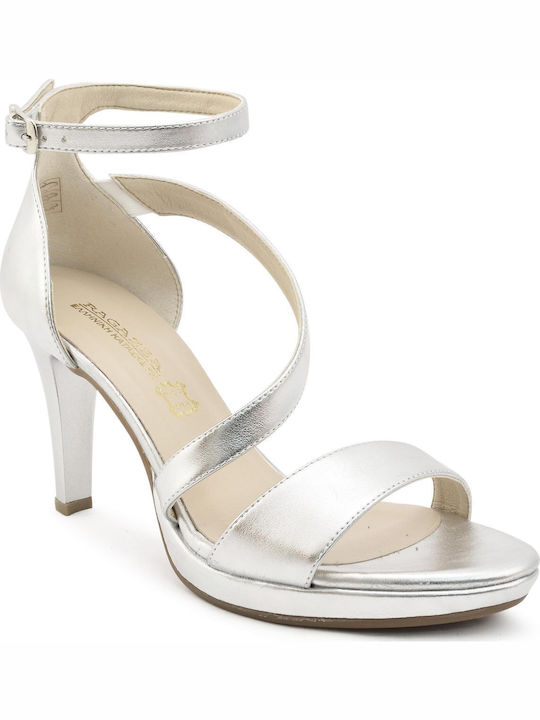Leather Sandals Silver