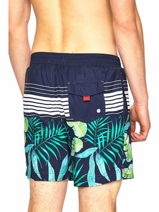 Pepe Jeans Herren Badebekleidung Shorts Marineblau Gestreift