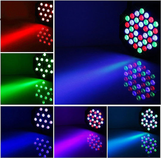 Factory Φωτορυθμικό LED PAR DMX DMX512 FlatPAR 36W RGB