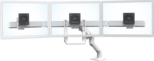 Ergotron HX Επιτοίχια Βάση για 3 Οθόνες έως 24" Ασημί