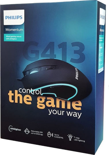 Philips SPK9413 RGB Gaming Mouse 6400 DPI Negru