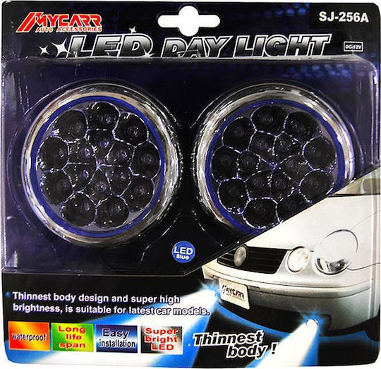 Autoline SJ-256A Rund Tagfahrleuchten Auto LED 12V 7.8cm 2Stück