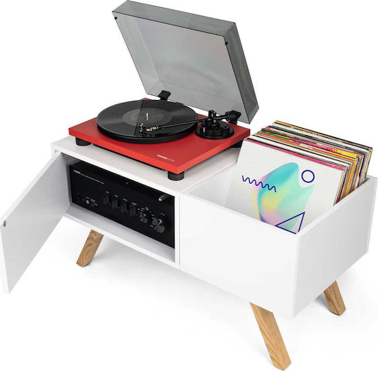 Glorious Turntable Lowboard Έπιπλο Hi-Fi Λευκό 86.2x24x42cm