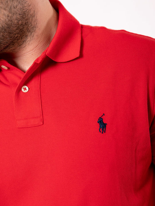 Polo Bluza Tricou Cu Mânecă Scurtă Roșie