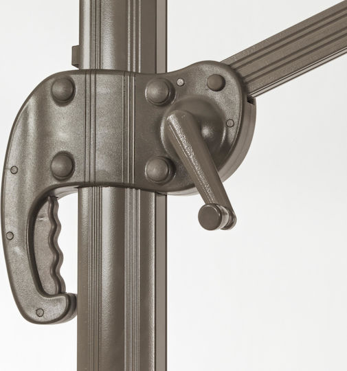 Umbrelă Suspendată Rotundă Din Aluminiu Dallas Ecru Φ3m