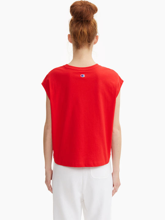 Damen Sport Crop Top Kurzarm Rot