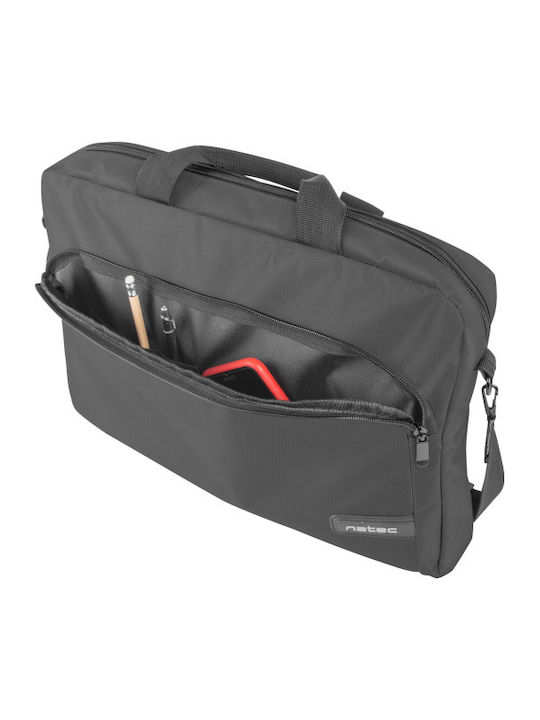 Natec Wallaroo Αδιάβροχη Τσάντα Ώμου / Χειρός για Laptop 15.6" σε Μαύρο χρώμα