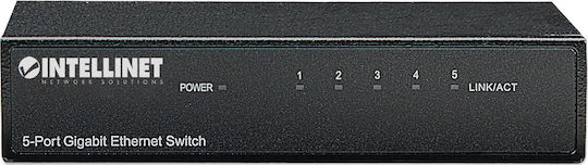 Intellinet 530378 Negestionat L2 Switch cu 5 Porturi Gigabit (1Gbps) Ethernet și 5 Porturi SFP