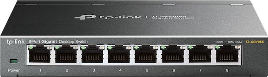 TP-LINK TL-SG108S v1 Unverwaltet L2 Switch mit 8 Ports Gigabit (1Gbps) Ethernet