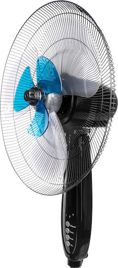 Rohnson Ανεμιστήρας Ορθοστάτης 60W Διαμέτρου 40cm με Τηλεχειριστήριο Μαύρος