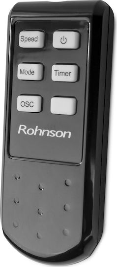 Rohnson Ανεμιστήρας Ορθοστάτης 60W Διαμέτρου 40cm με Τηλεχειριστήριο Μαύρος
