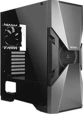 Antec DA601 Gaming Midi Tower Κουτί Υπολογιστή με Πλαϊνό Παράθυρο και RGB Φωτισμό Μαύρο