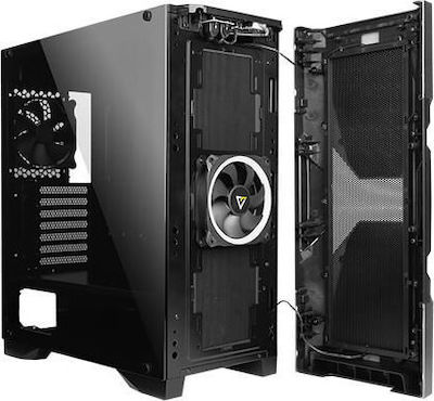 Antec DA601 Gaming Midi Tower Κουτί Υπολογιστή με Πλαϊνό Παράθυρο και RGB Φωτισμό Μαύρο