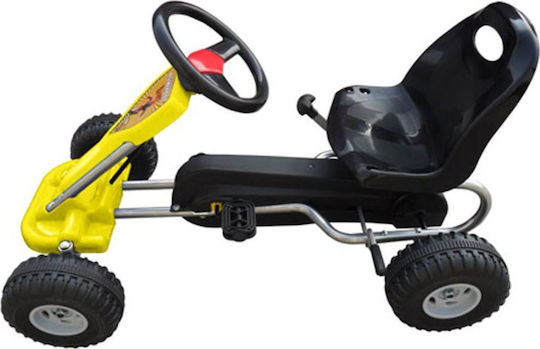 Go-Kart Einsitzer mit Pedal Gelb für 3+ Jahre