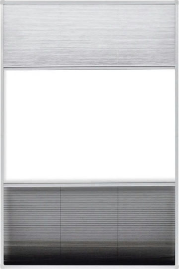 vidaXL Σίτα Παραθύρου Πλισέ από Fiberglass Λευκή με Πλαίσιο 120x80cm
