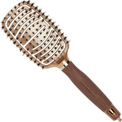 Olivia Garden Nanothermic C+ I Flex Hair Styling Paddle Gold