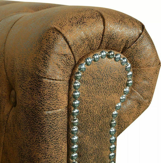 Dreisitzer Sofa Künstliches Leder Braun 200x76x70cm