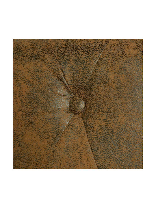 Three-Seater Couch Artificial Leather Brown 200x76x70 cm