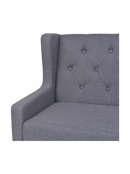 Three-Seater Fabric Sofa Gray 180x68cm