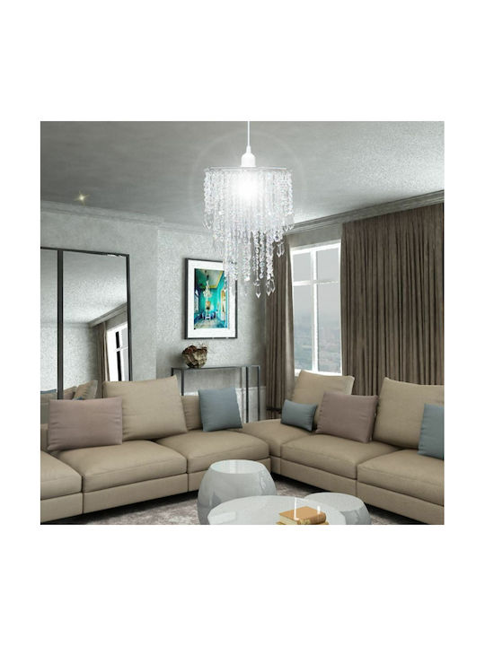 vidaXL Candelabru Ø22.5cm cu Cristale Transparent 241116