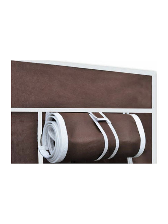 vidaXL Stoffschrank mit Reißverschluss und Regalen in Braun Farbe 110x45x175cm