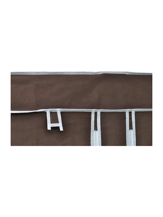 vidaXL Stoffschrank mit Reißverschluss und Regalen in Braun Farbe 110x45x175cm