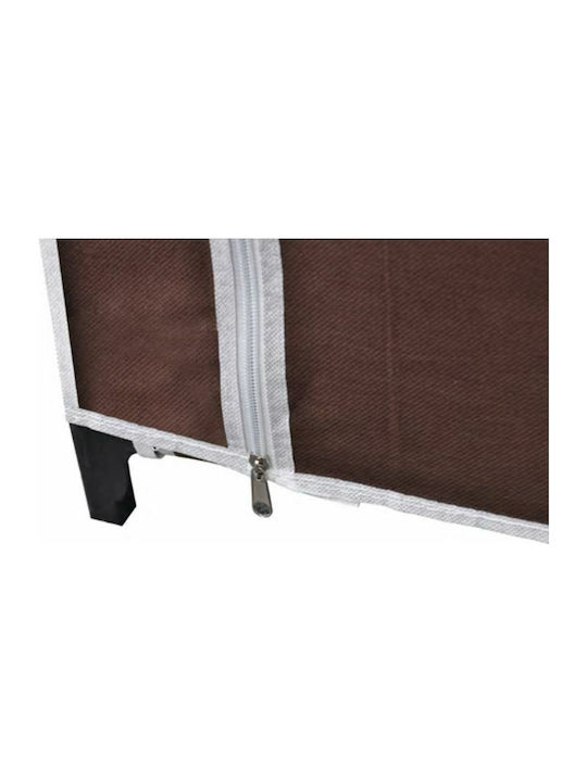 vidaXL Stoffschrank mit Reißverschluss und Regalen in Braun Farbe 110x45x175cm